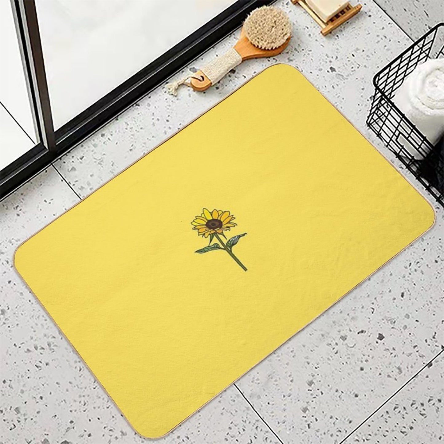 Little Aesthetic Sunflower Toxin-Free Bath Mat