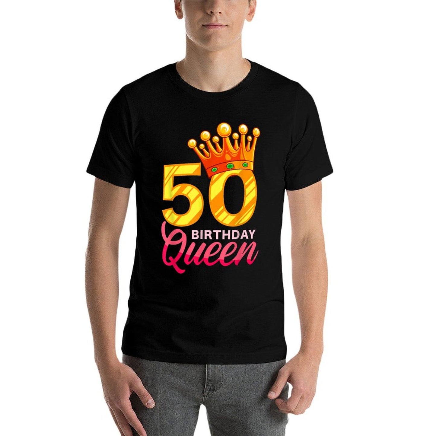 50th Birthday Birthday Queen Birthday Present High-quality Stitching T-Shirt