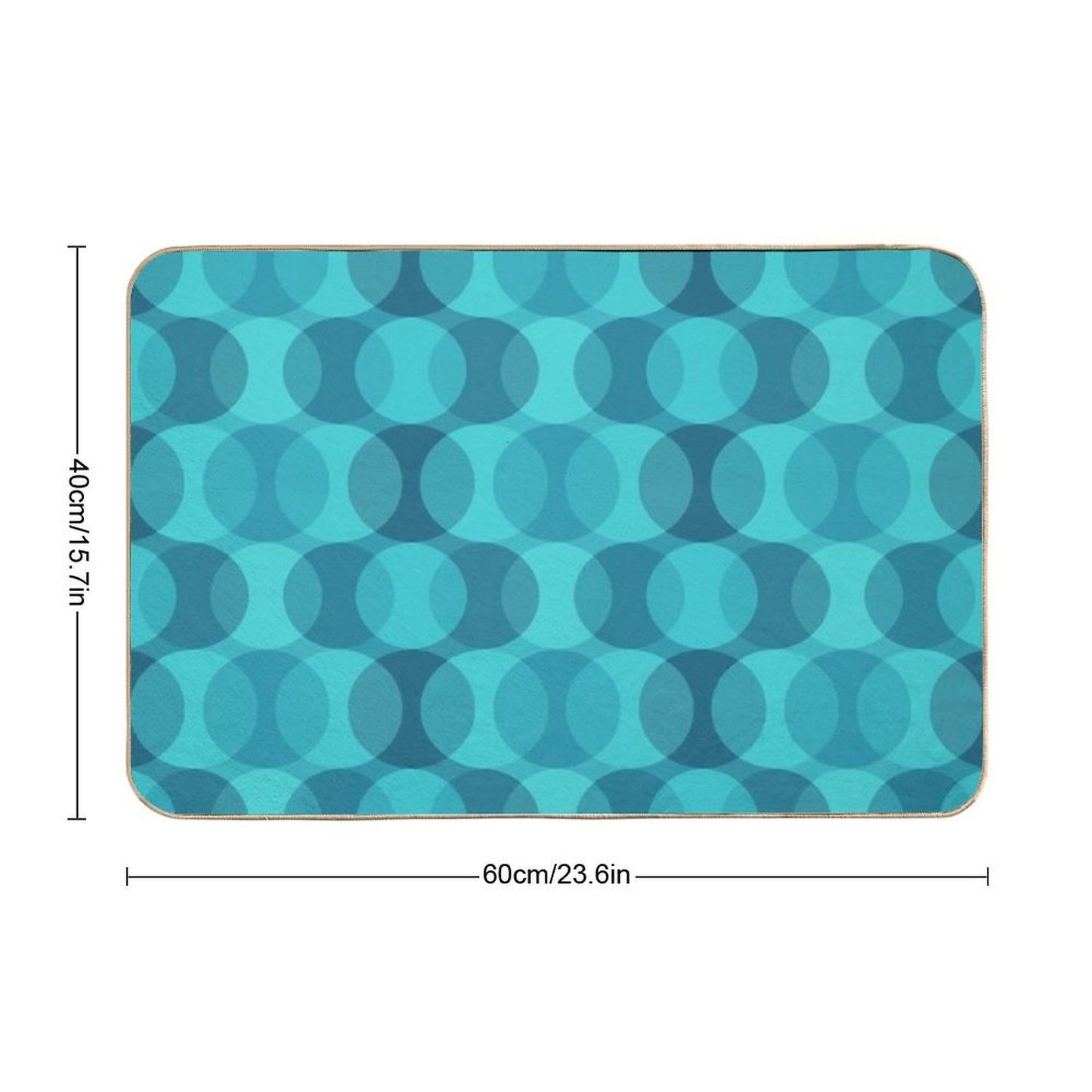 Retro Gradated Bubble Pattern 327 Absorbent Bath Mat
