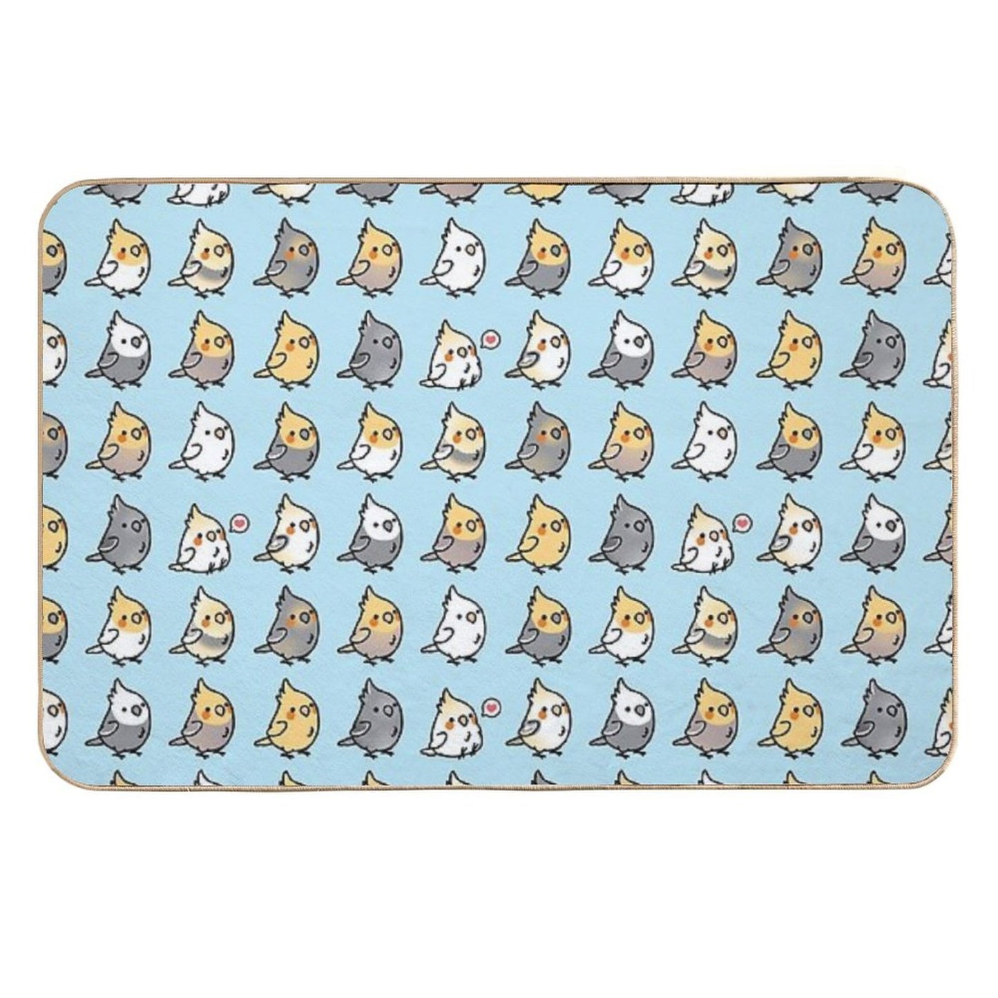 Chubby Cockatiel Collection Versatile Bath Mat