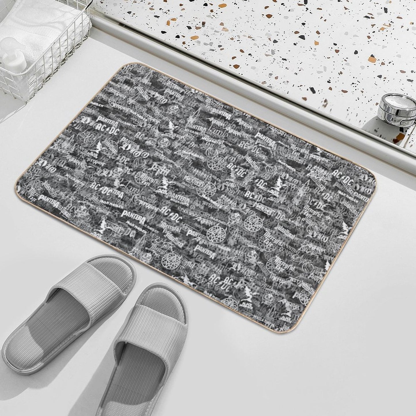 Heavy Metal Bands Pet-Safe Bath Mat