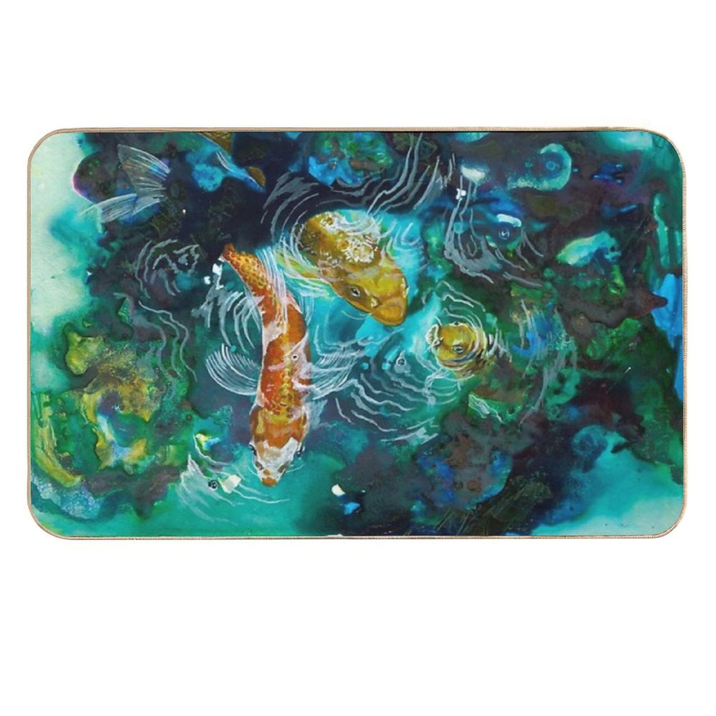 Koi Pond Fade-Resistant Bath Mat
