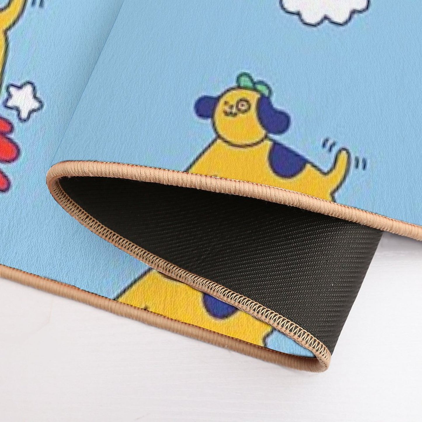 Dog Flying On A Skateboard Pet-Safe Bath Mat