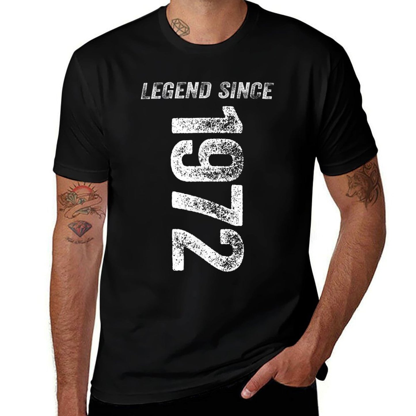 50th Birthday Born In 1972 50 Years Legend Since 1972 Tagless Design T-Shirt