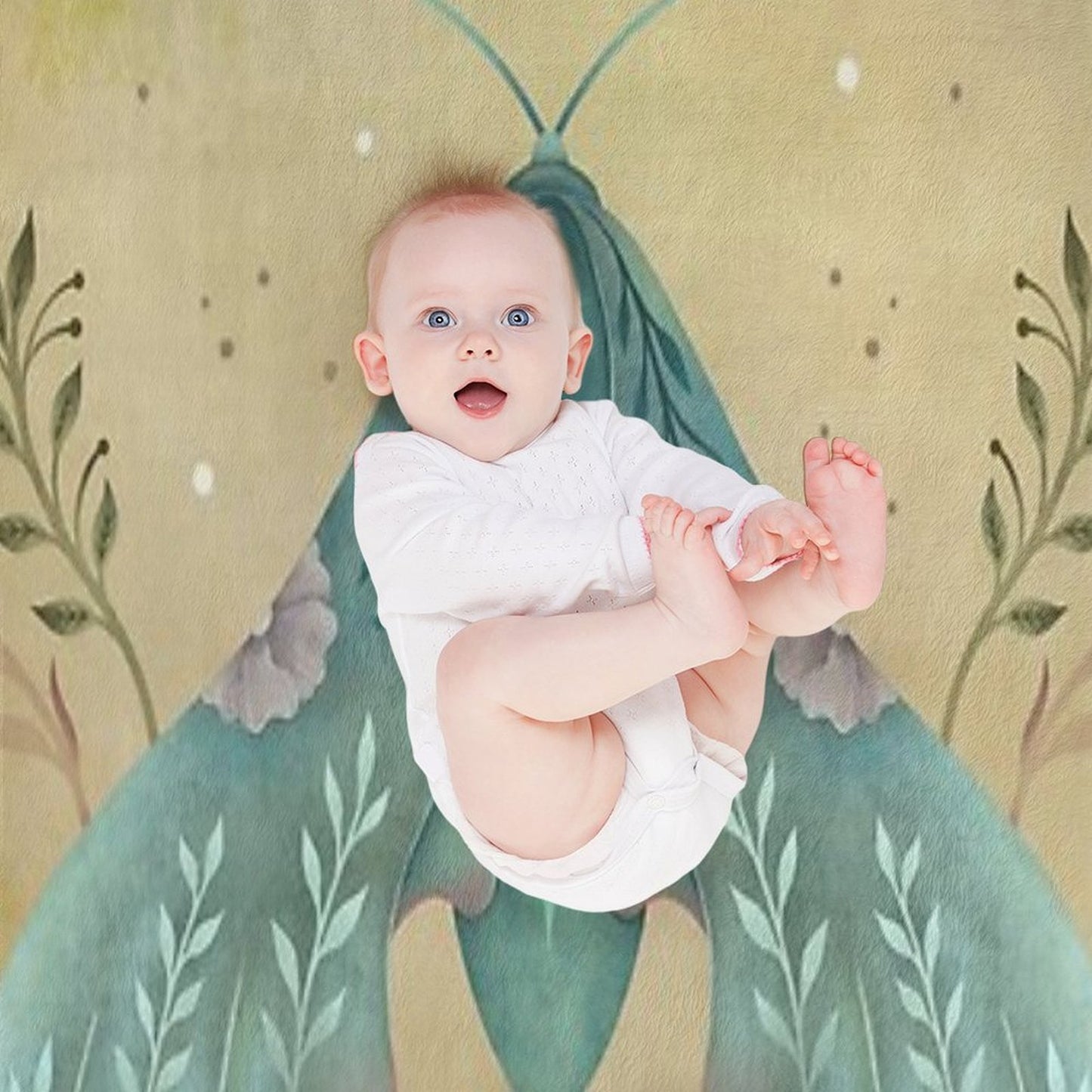 Luna And Moth - Oriental Vintage Anti-pilling Throw Blanket