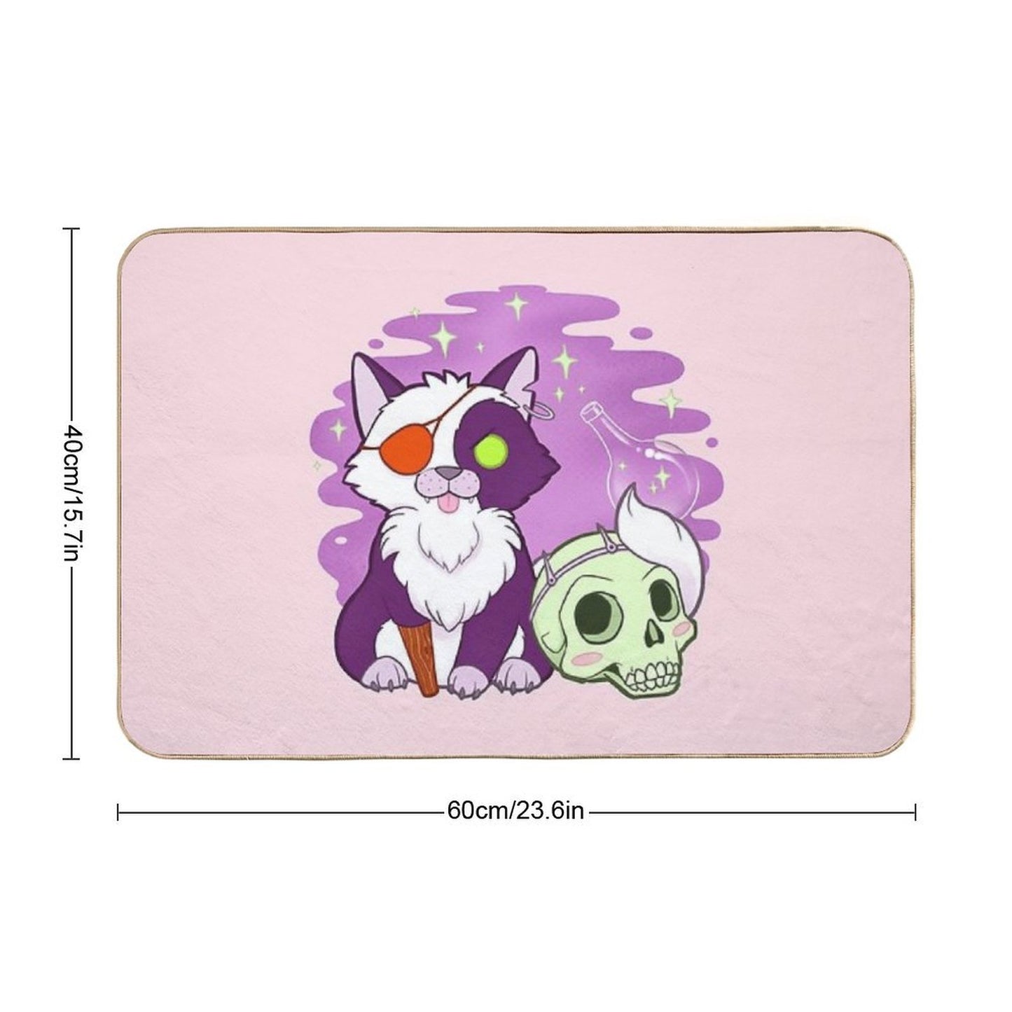 The Last Unicorn - Pirate Cat Toxin-Free Bath Mat