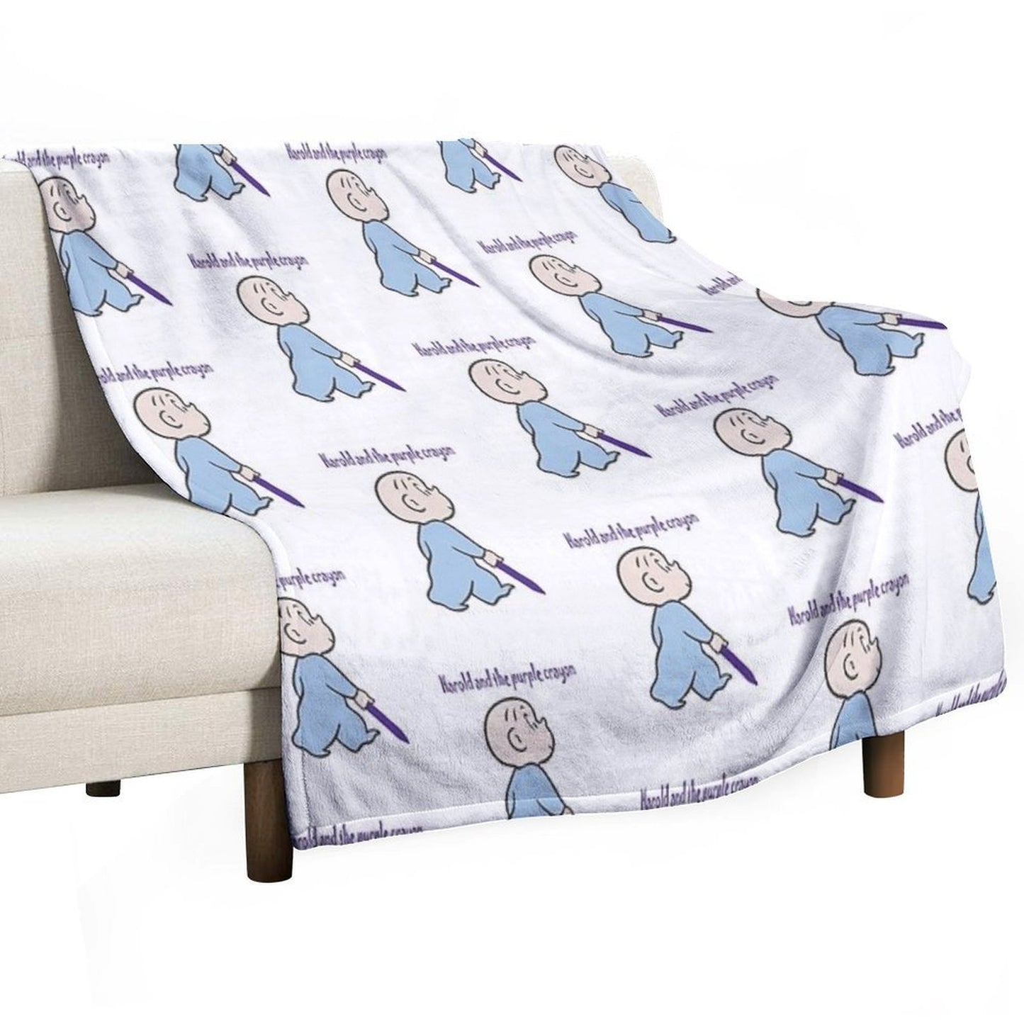 Harold And The Purple Crayon Shrink-resistant Throw Blanket