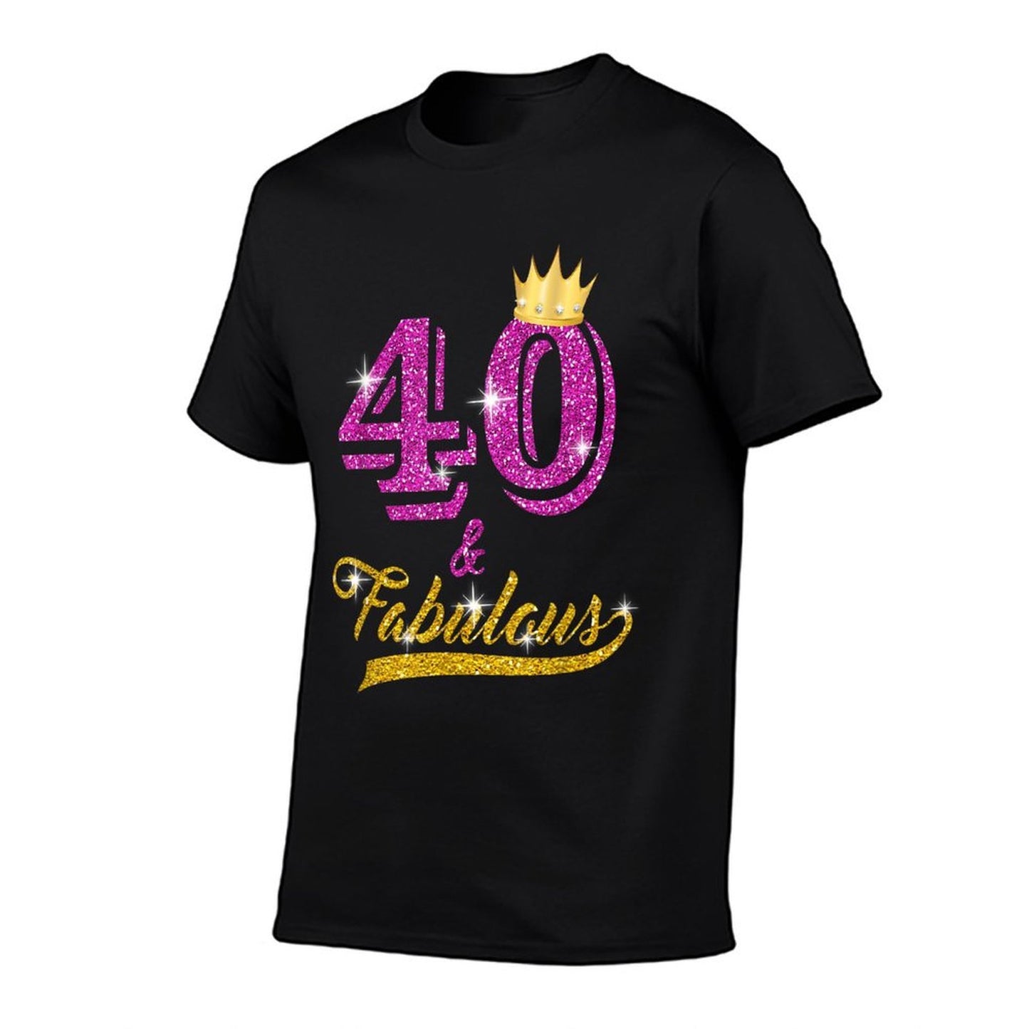 40 And Fabulous 40 Yrs Old B-day 40th Birthday Gift Easy-care T-Shirt