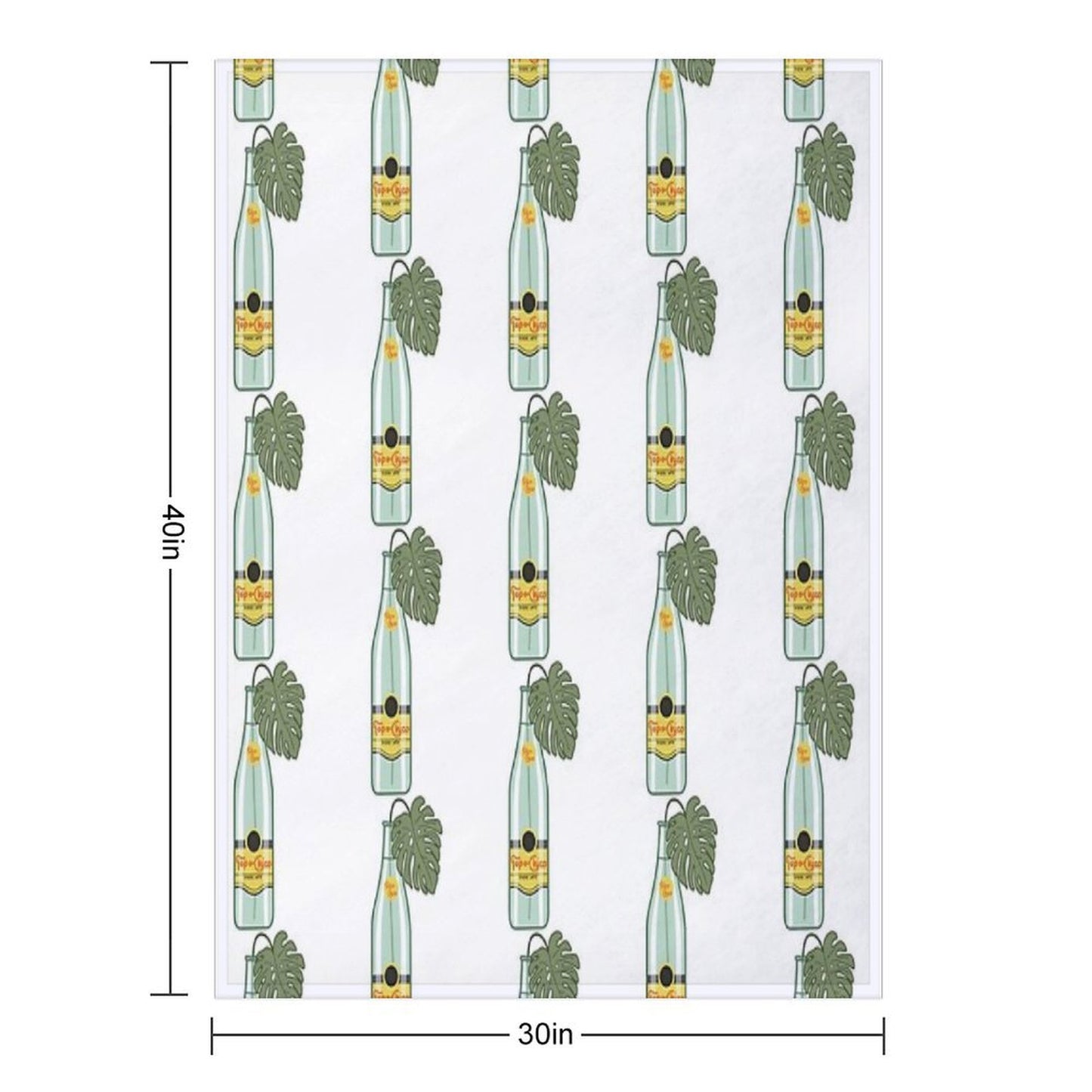 Monstera Topo Chico Shrink-resistant Throw Blanket