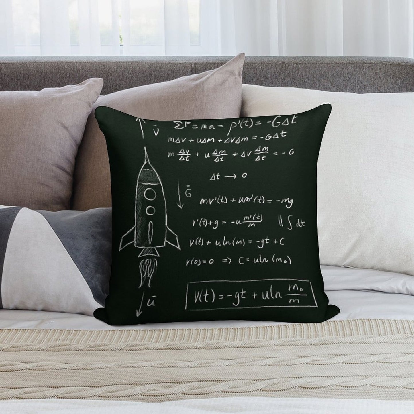 Rocket Science Soft Skin-Friendly Throw Pillow