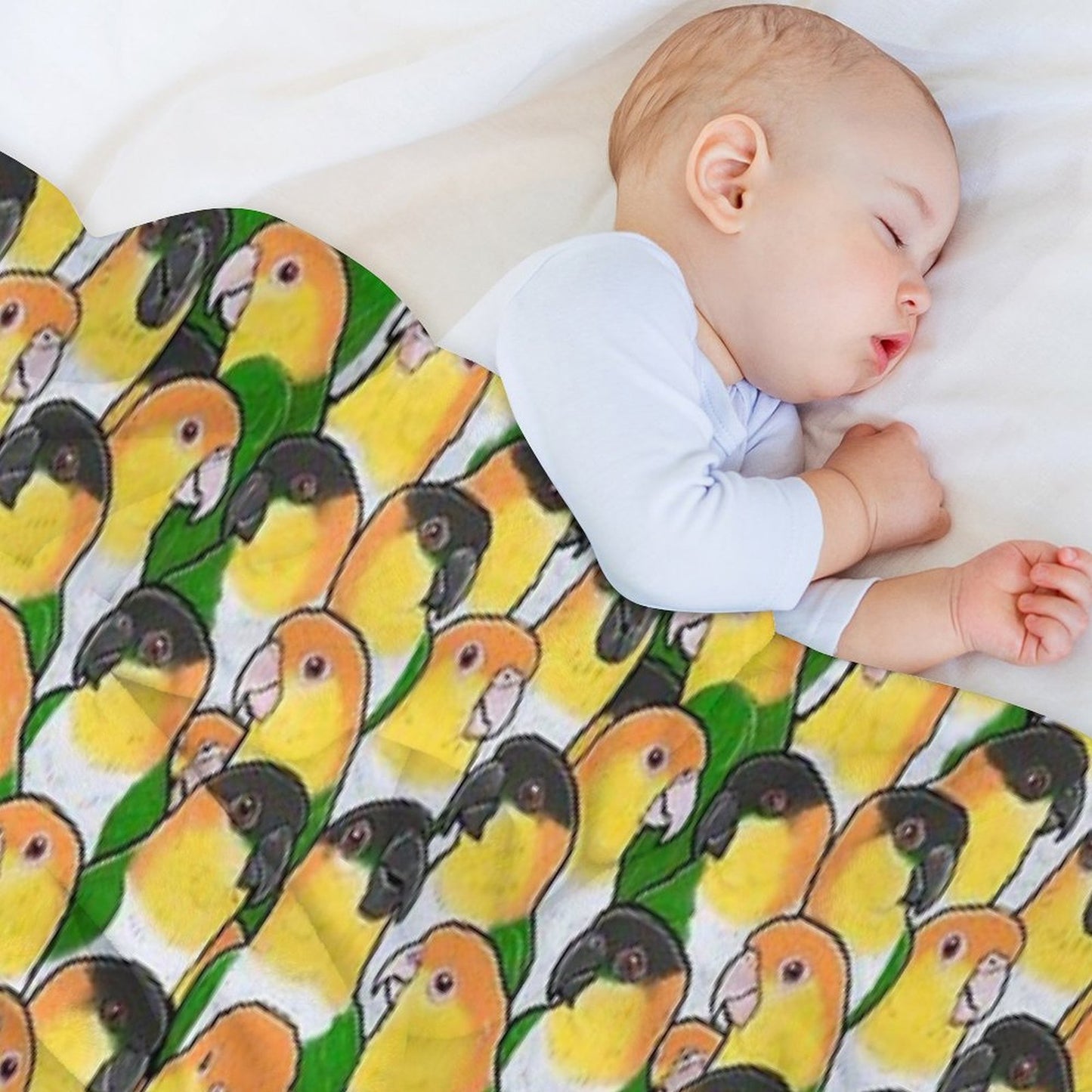 Caique Parrots Wrinkle-free Throw Blanket