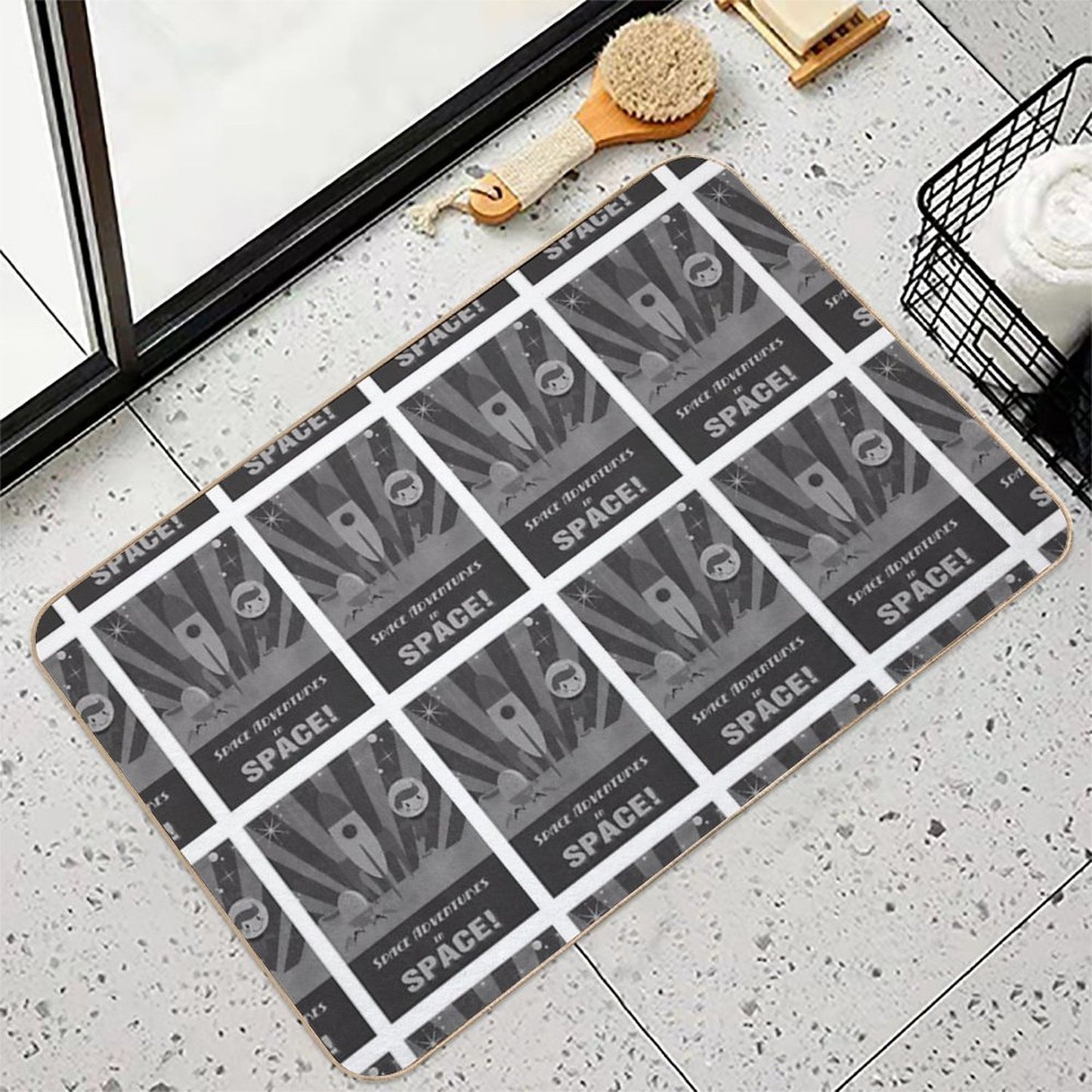 Space Adventures, In Space! Dirt-Trapping Bath Mat