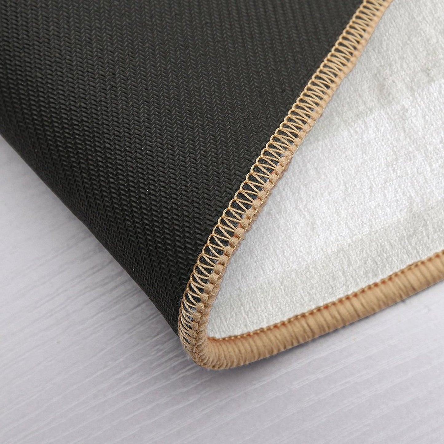 Cream And White Horizontal Line - Stripe Pattern Pairs Dulux 2022 Popular Colour Cliff Walk - Color Trends Fade-Resistant Bath Mat