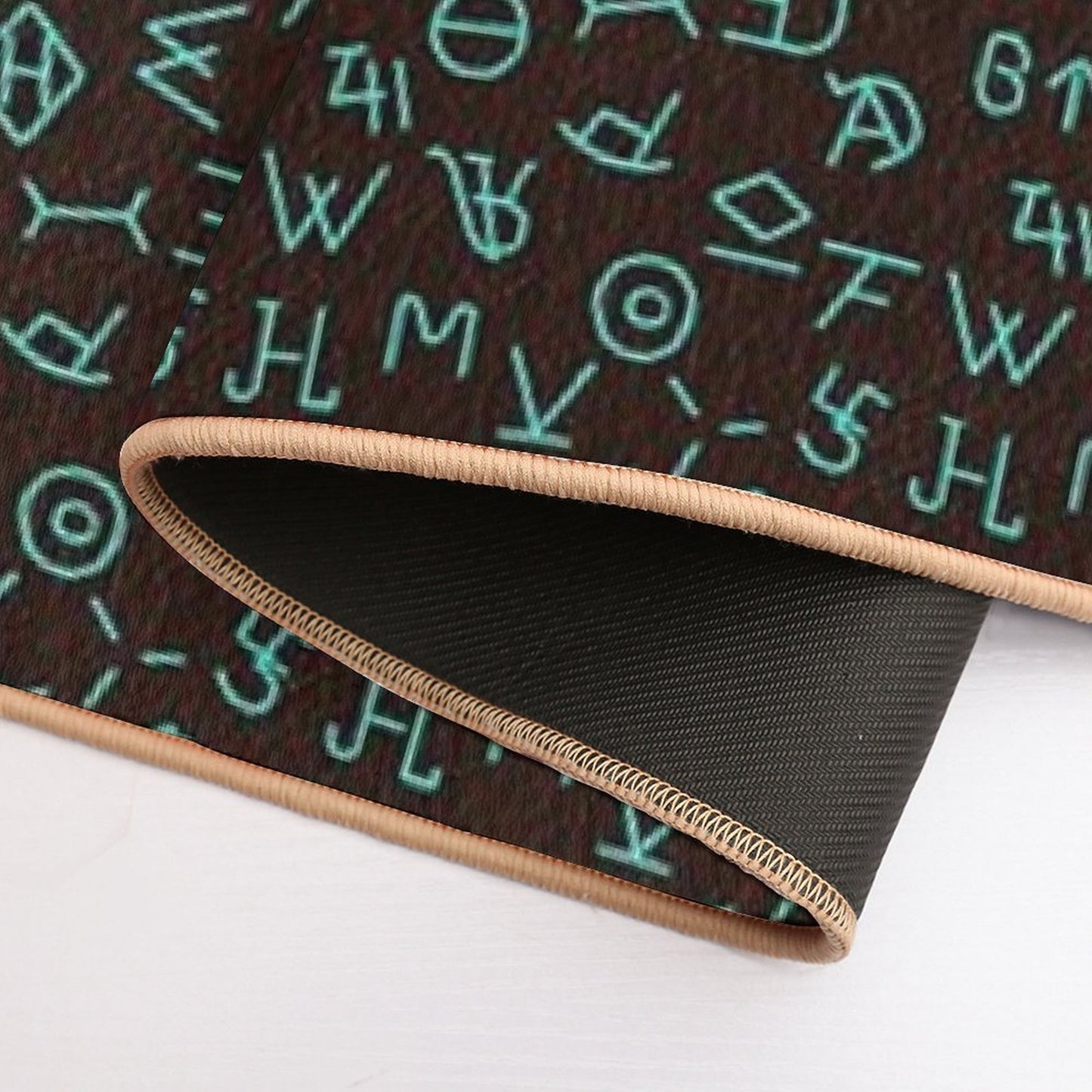 Turquoise Cattle Brands Eco-Friendly Bath Mat