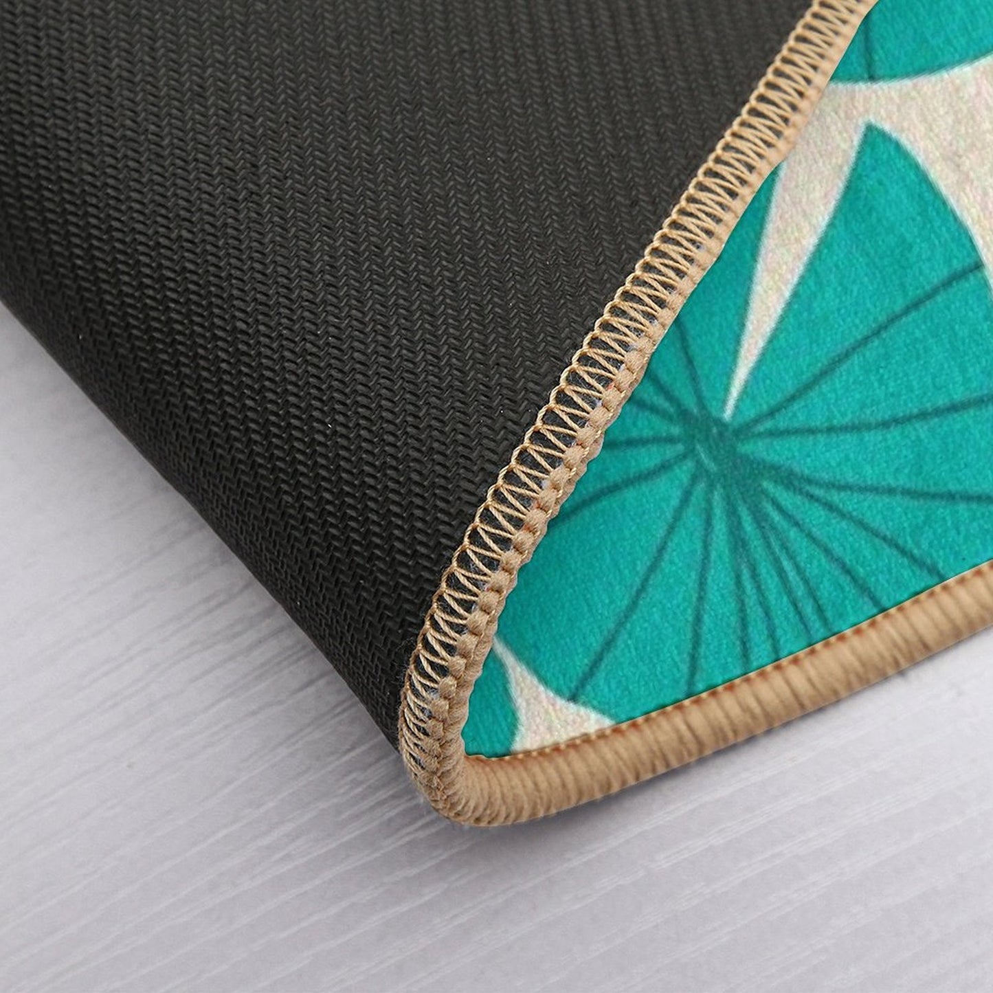 Lilypads Pond Waterlily Leaves in Teal Odorless Bath Mat