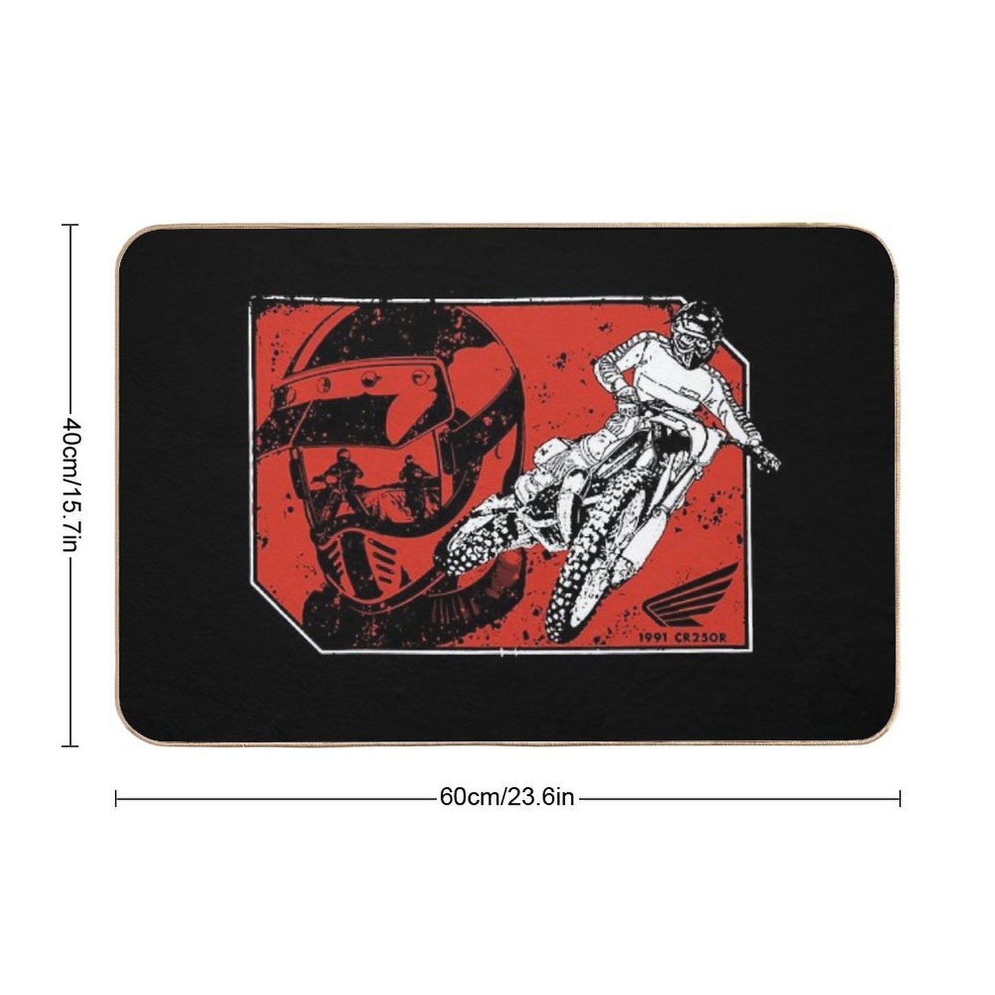 Vintage 90's Honda CR250 Dirtbike Motocross Repositionable Bath Mat