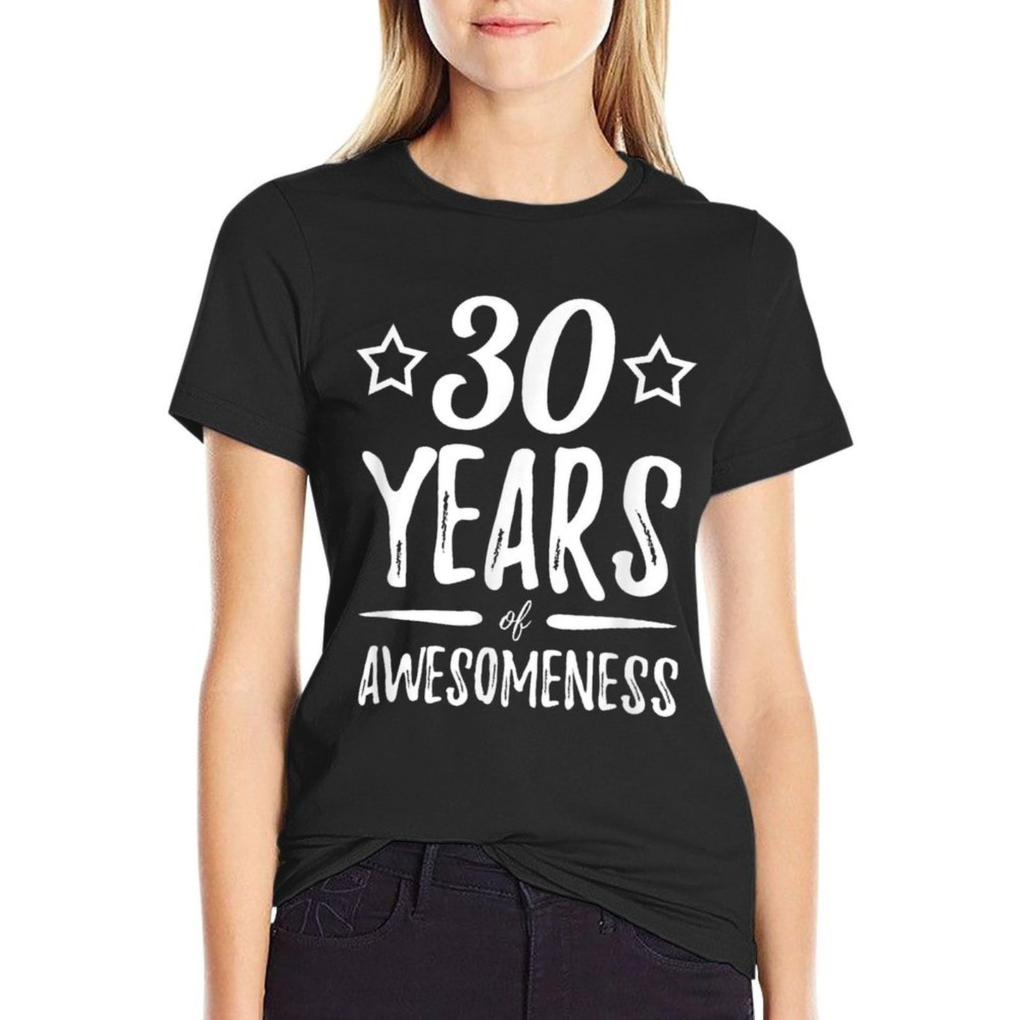 30 Years of Awesomeness Funny 30th Birthday Gift Idea Trendy Pattern T-Shirt