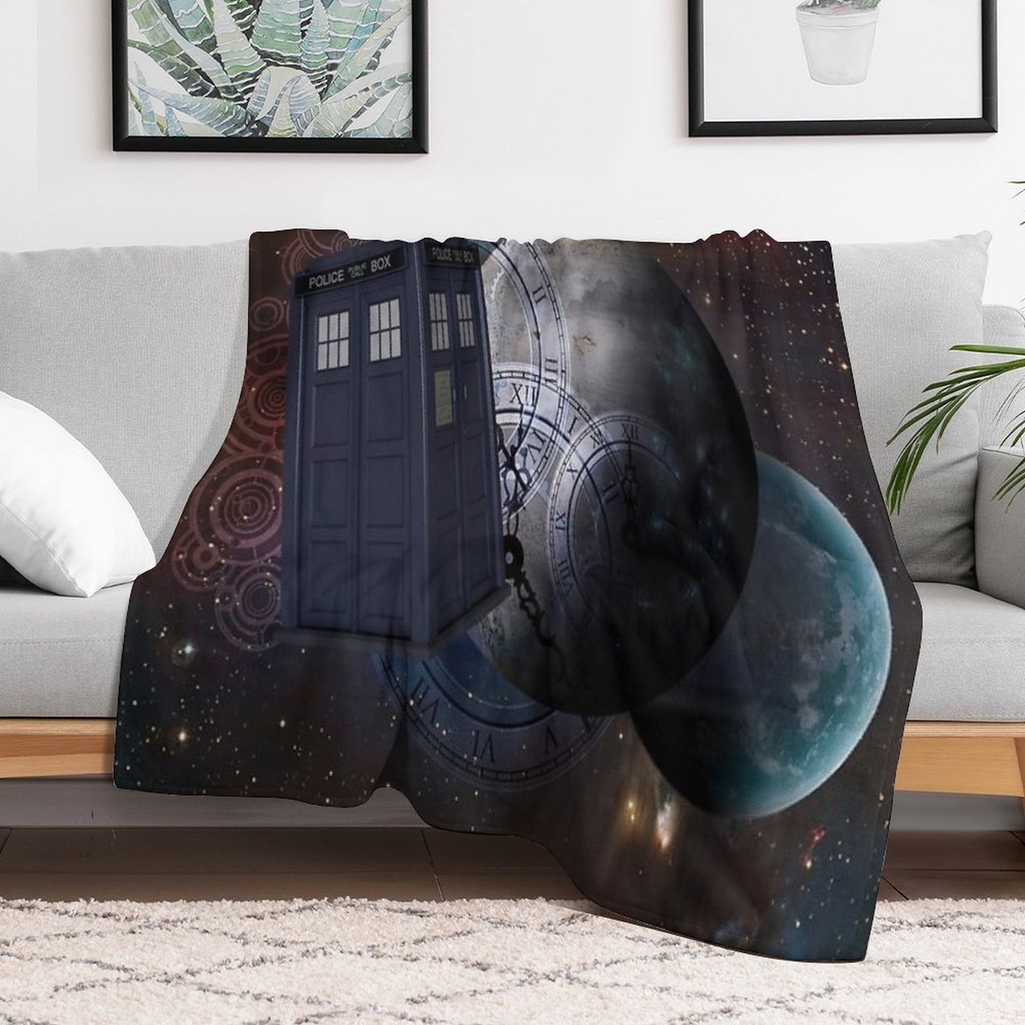 Time Flight 2 Premium Throw Blanket