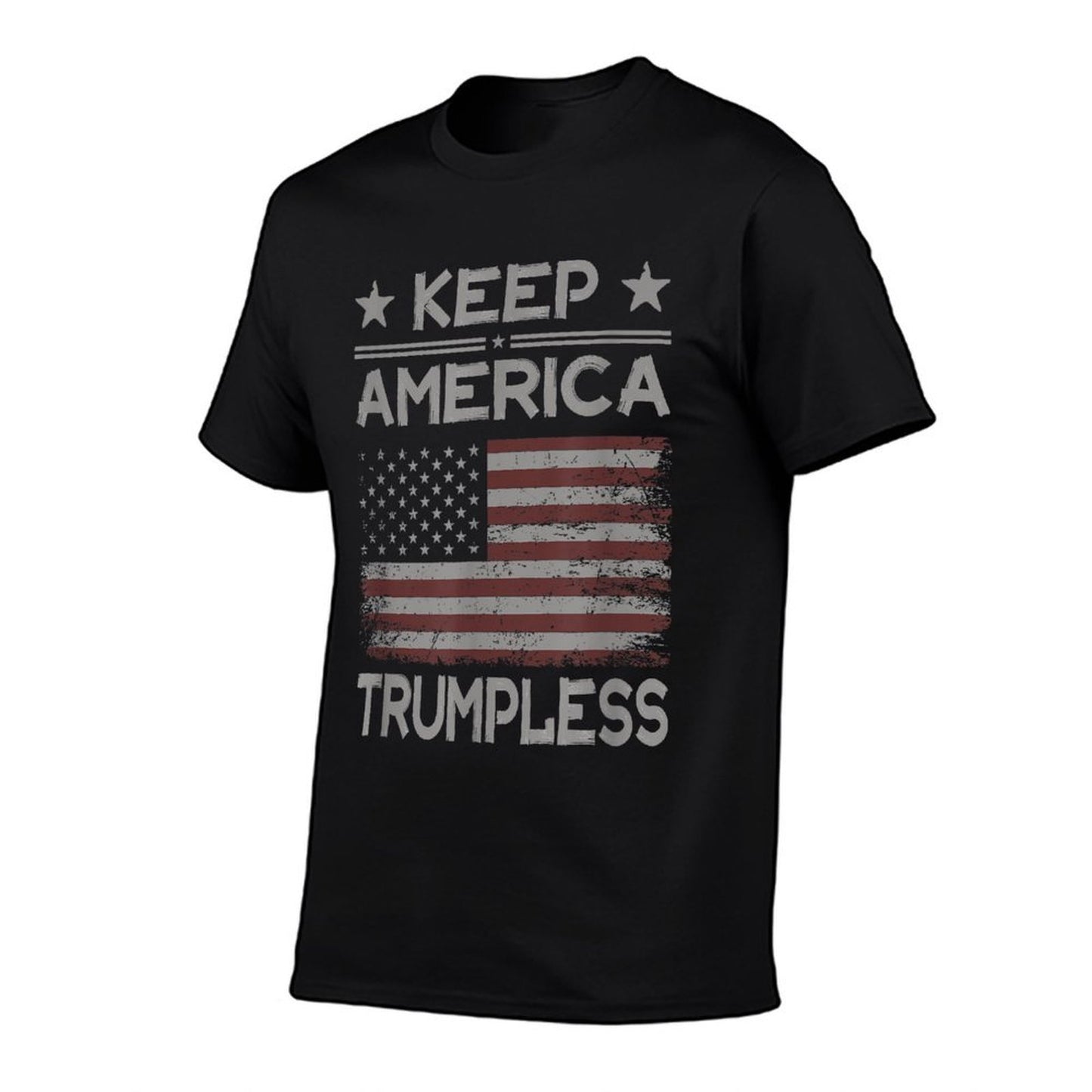 Keep America Trumpless - Anti Trump Distressed American Stretchy T-Shirt