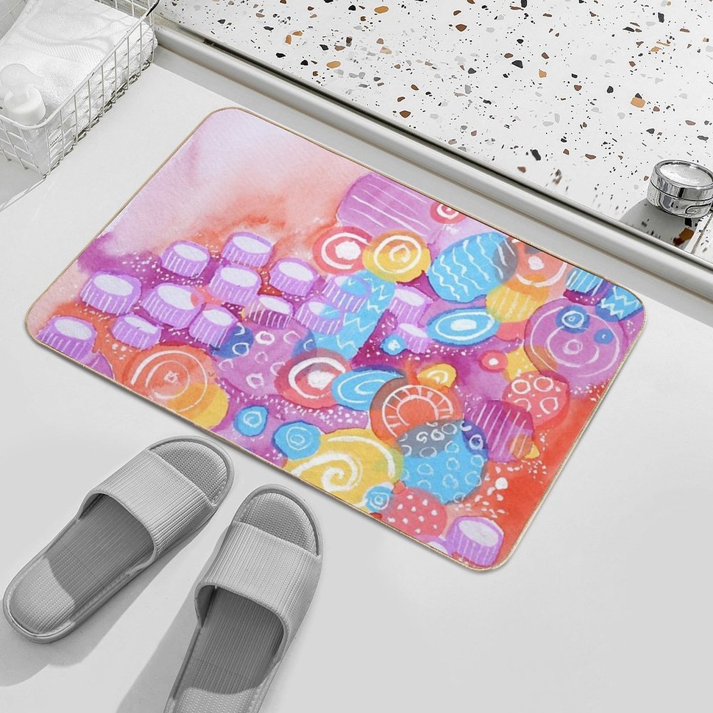 The Candy Sea Anti-Trip Bath Mat