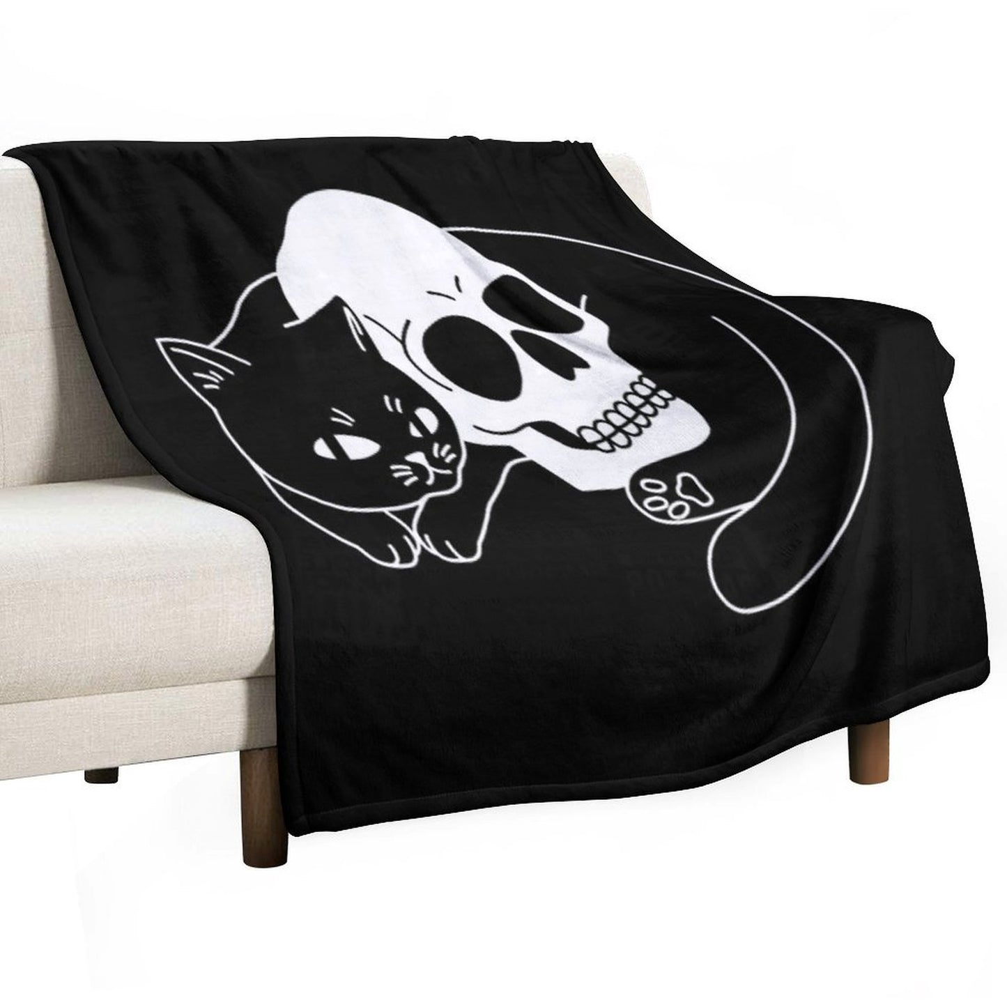 Spooky Cat Lightweight Throw Blanket