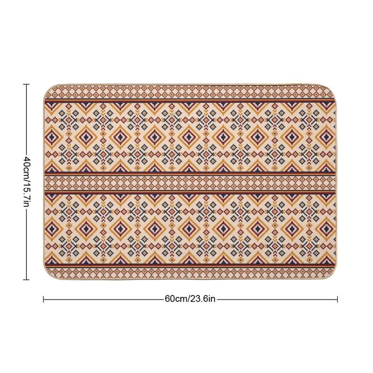 Pattern Seamless Pixel Art Ethnic Geometric for Fabric Repositionable Bath Mat