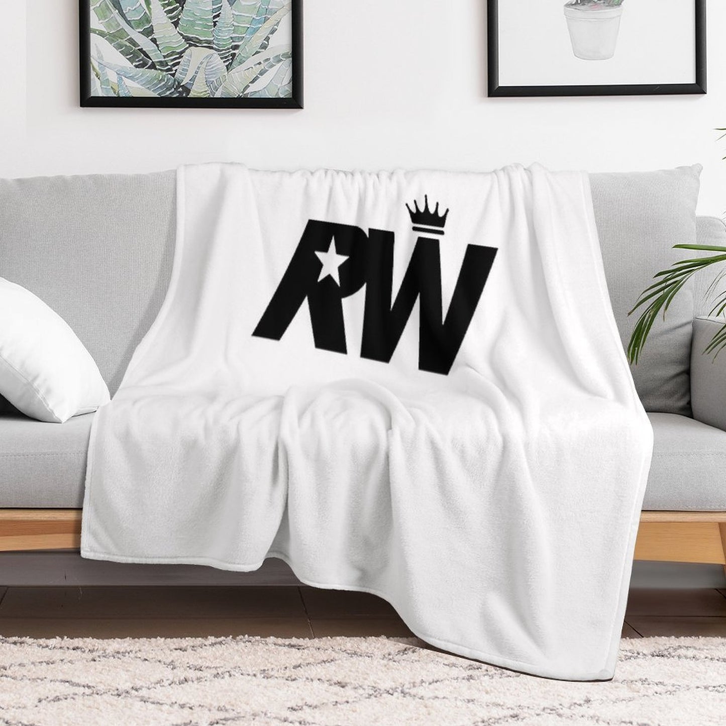 Robbie Williams 2025 Tour RW Live Concert Sustainable Throw Blanket