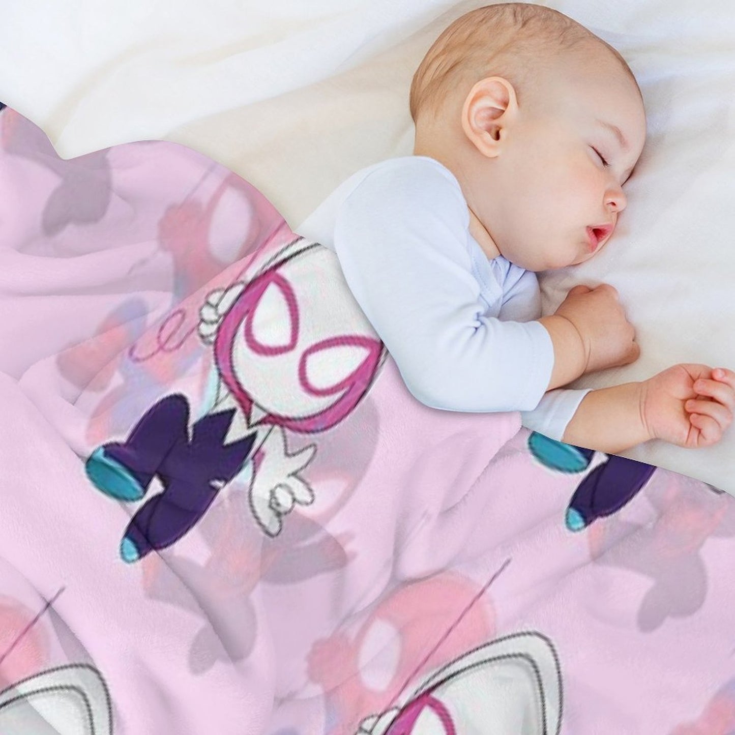 Cartoon Spider Ghost, Cute Baby Spidey Girl, Grl Pwr, Cartoon Ghost Premium Throw Blanket
