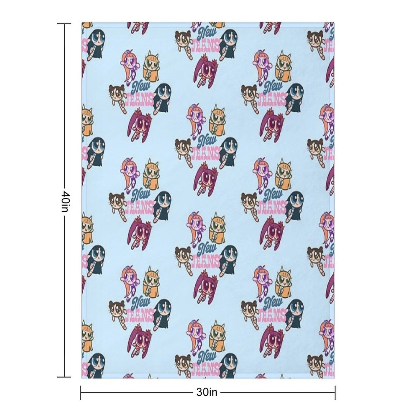 NewJeans Powerpuff Girls Lightweight Throw Blanket