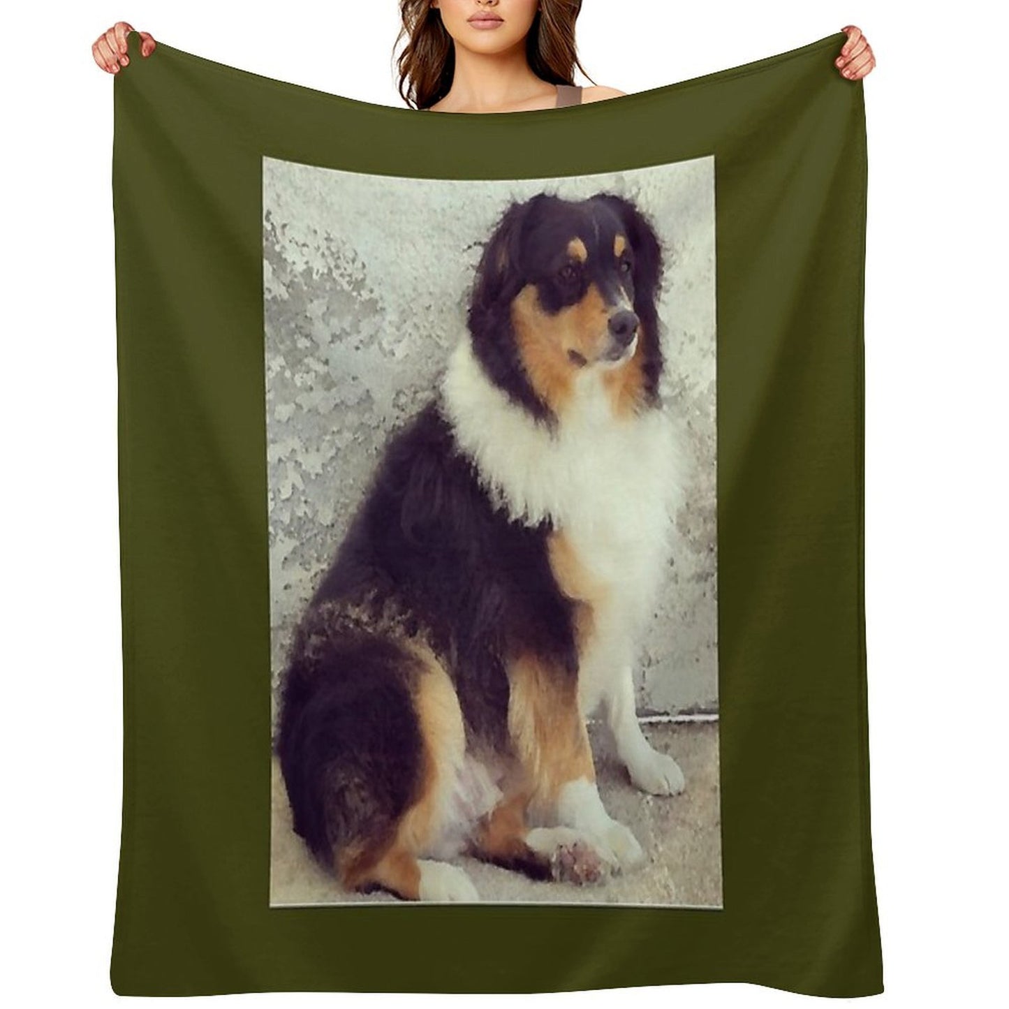 Aussie - Australian Shepherd by Iritof Gift-ready Throw Blanket