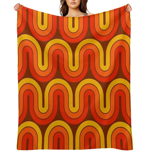 Retro Geometric Gradient Design 839 Versatility Throw Blanket