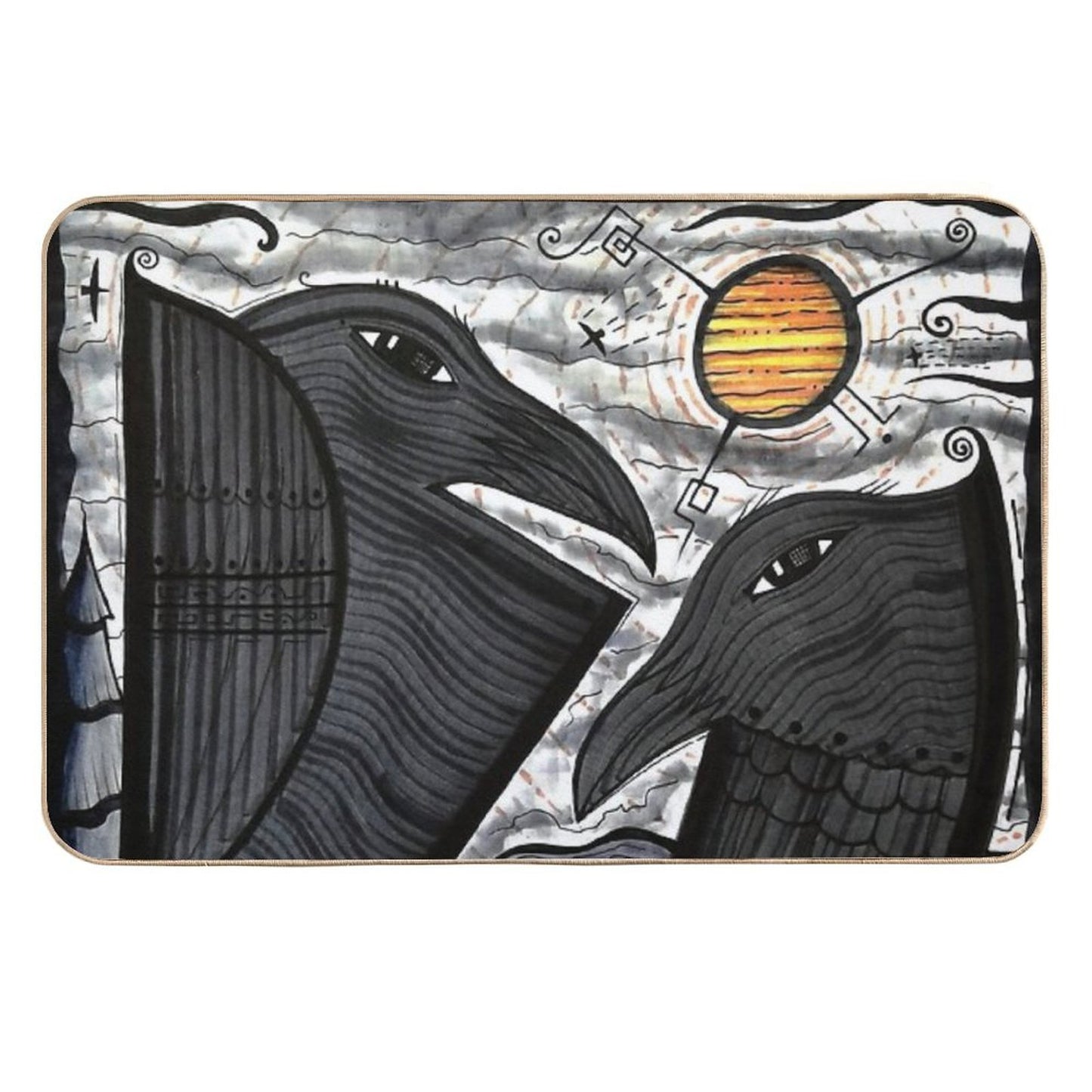 Two Corvids Under The Sun Dk_2020july29a Versatile Bath Mat