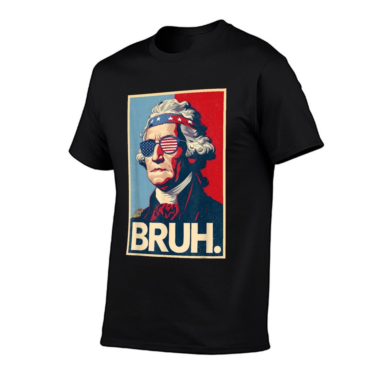 4th Of July 2025 George Washington Bruh. Meme Patriotic Slim-fit Cut T-Shirt
