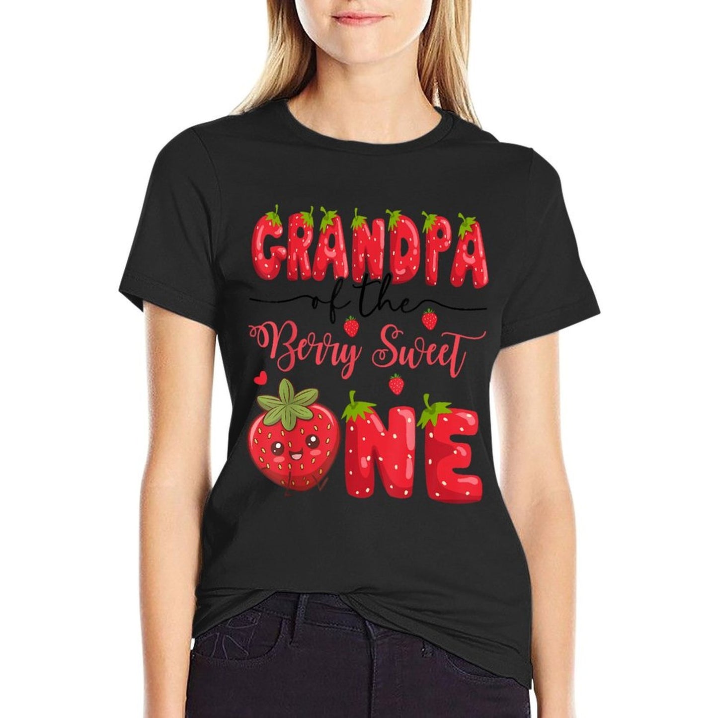 Grandpa Of The Berry Sweet One Strawberry First Birthday Affordable Price T-Shirt