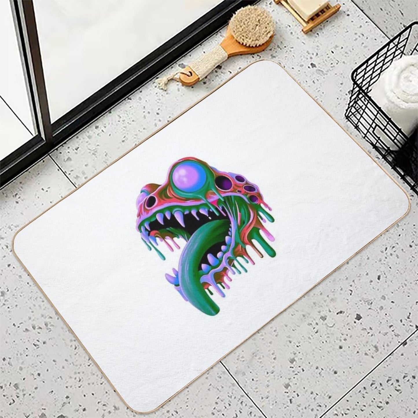 Psychadelic Frog Dripping Versatile Bath Mat