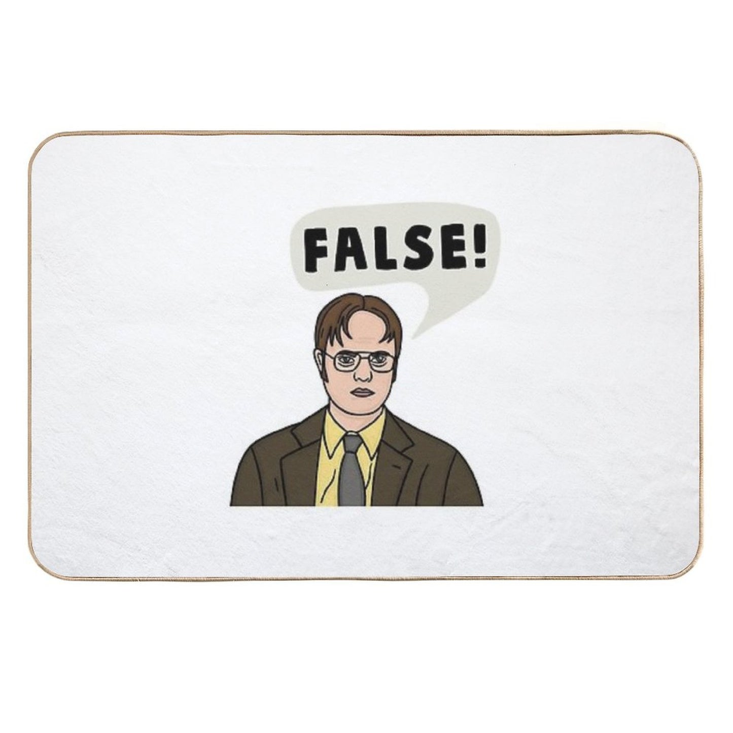 Dwight Schrute The Office False Quote Rapid-Drying Bath Mat