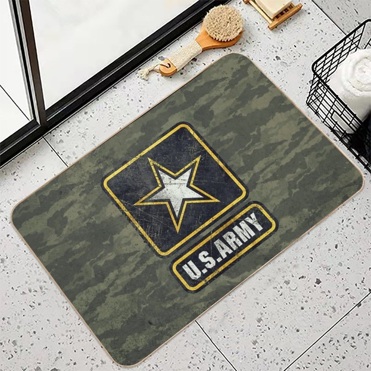 Ultra-Vintage US Army Emblem Long-Lasting Bath Mat