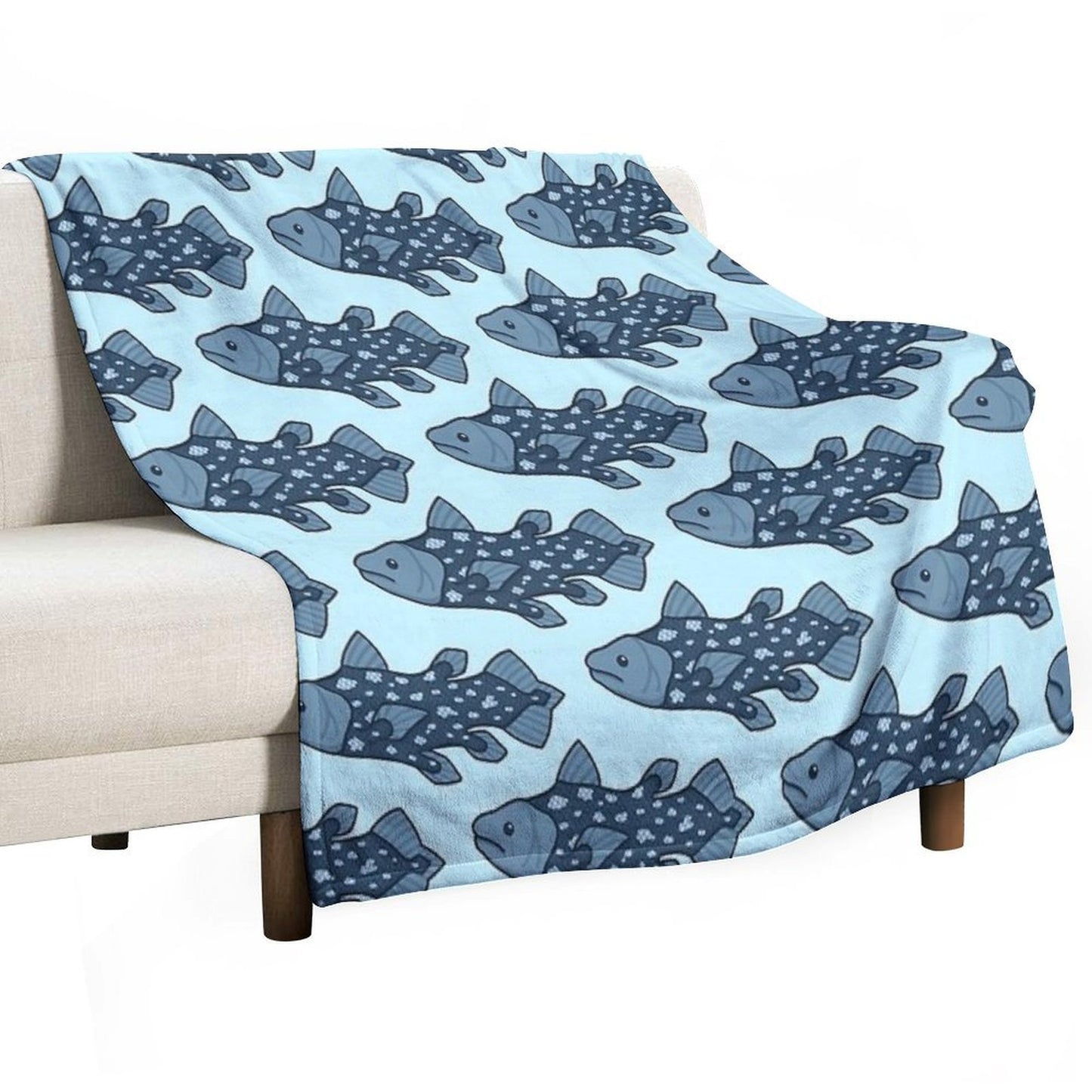Coelacanth Lightweight Throw Blanket