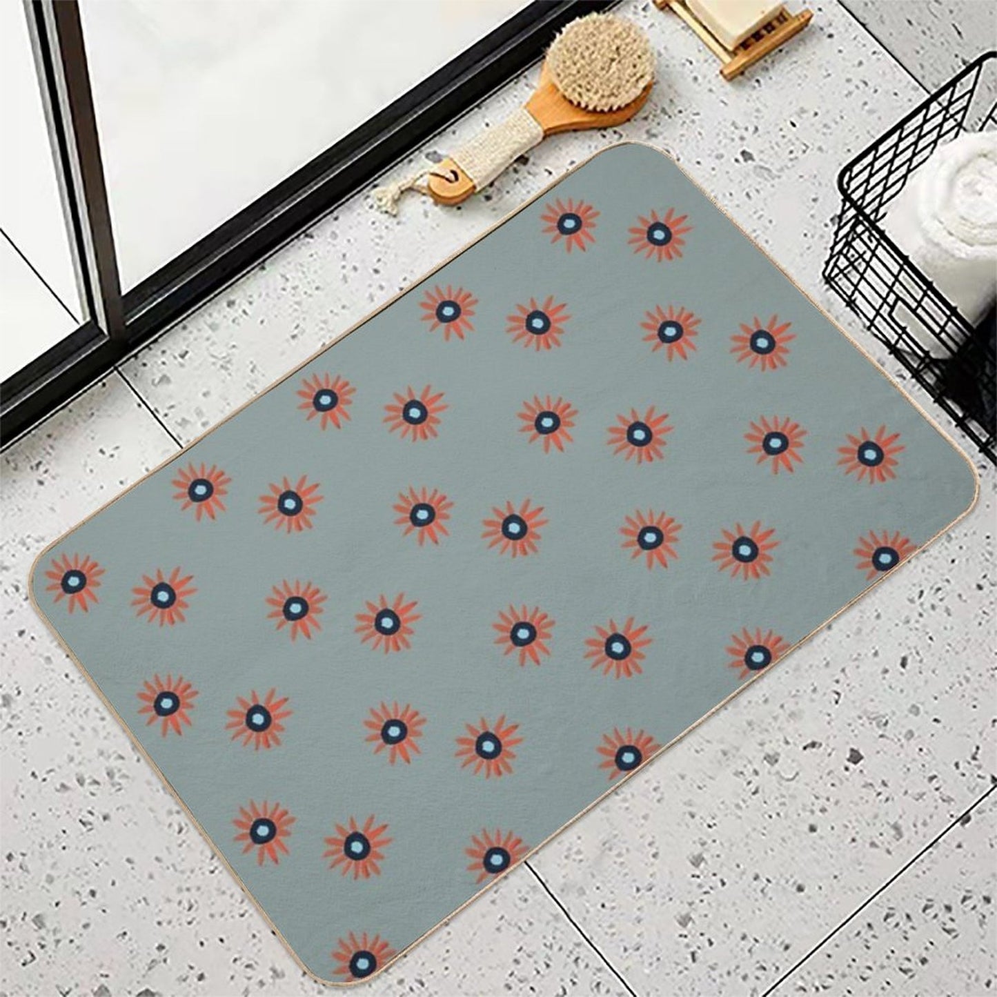 Stroke Blooms Multi-Purpose Bath Mat