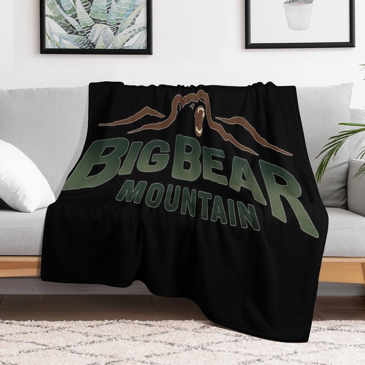 Big Bear Mountain Eco-conscious Throw Blanket