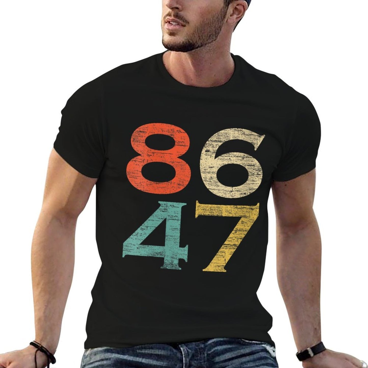Womens Classic Vintage Retro Style 8647 86 47 Anti Trump Quick-drying T-Shirt