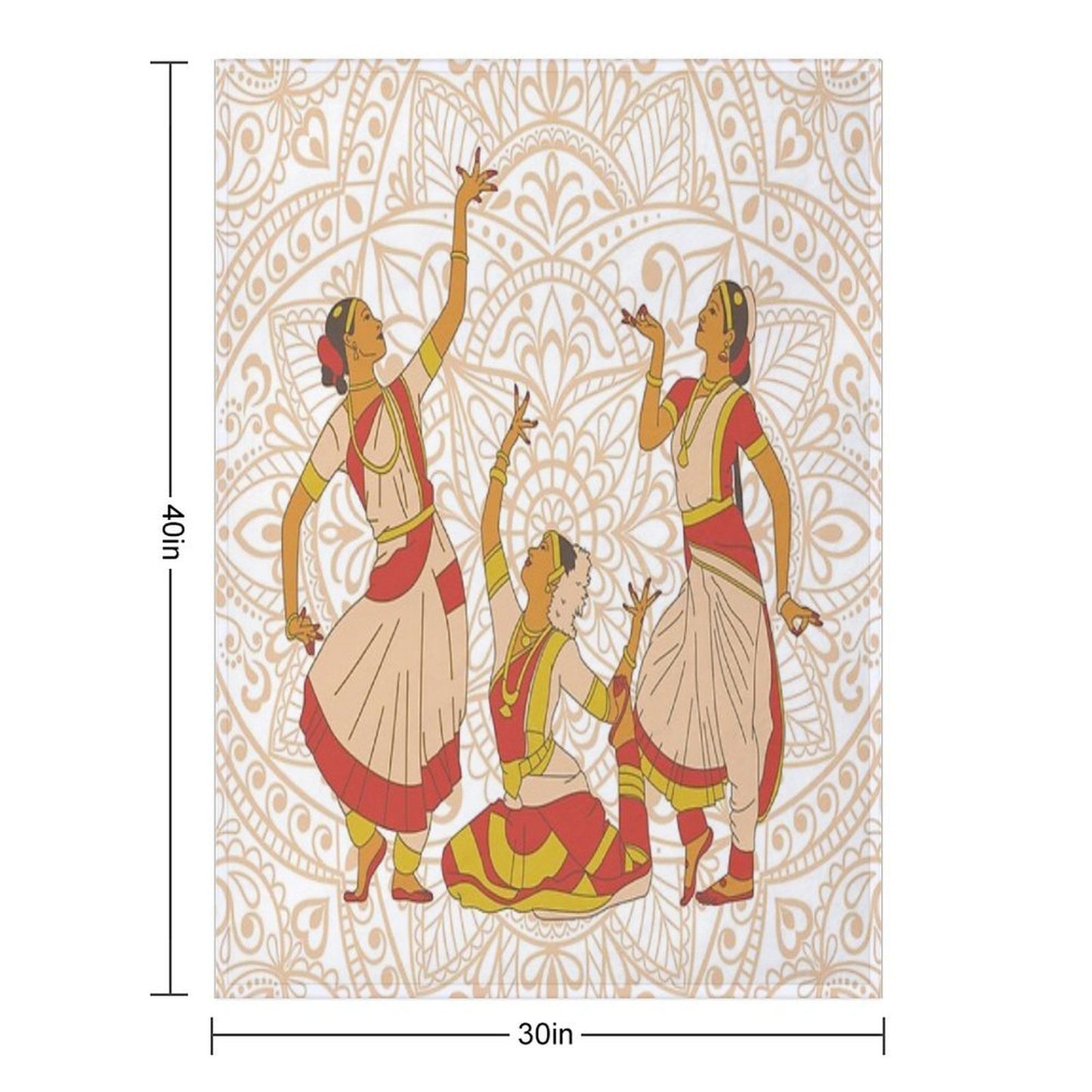 Indian Traditional Dancers All-season Throw Blanket