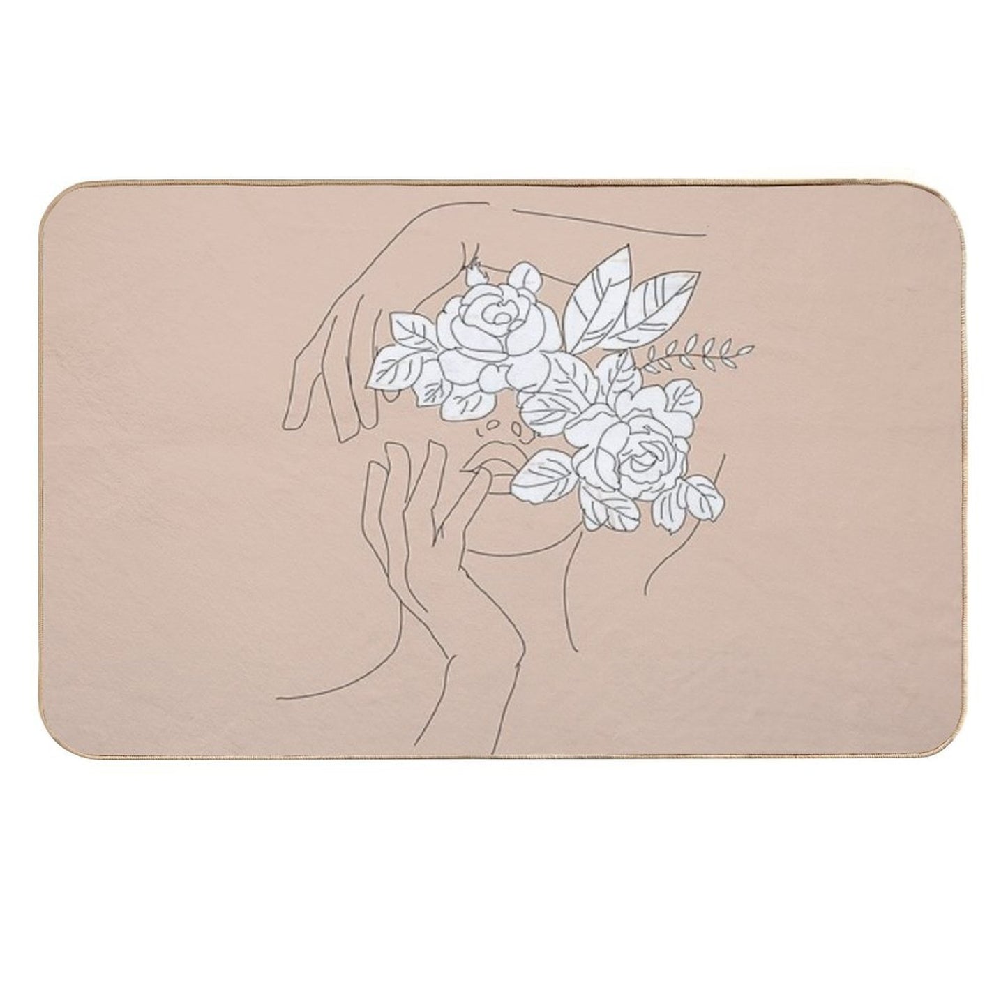 Abstract Woman Portrait Non-Slip Bath Mat