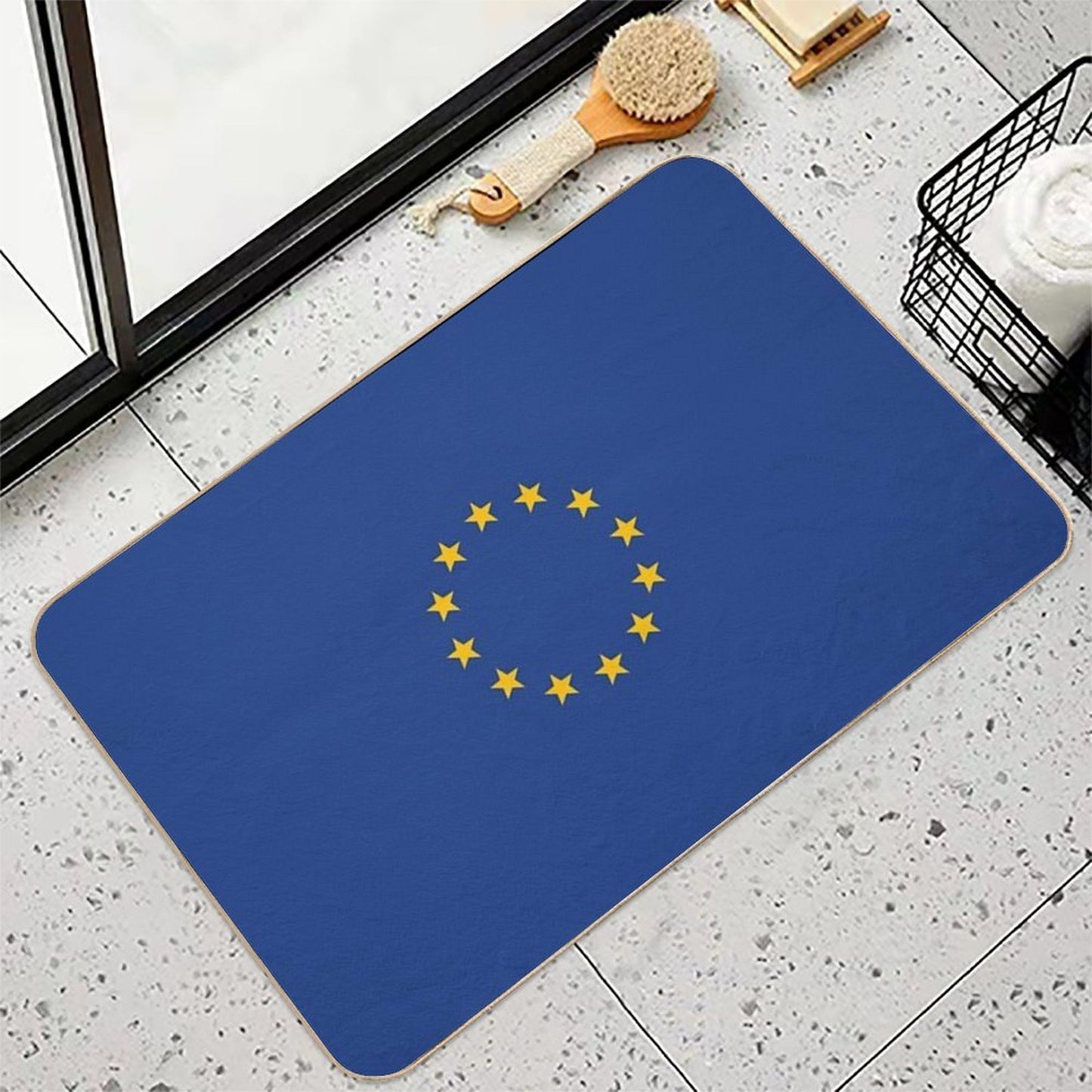 European Union, EU, Europe, Flag, Stars, Logo Anti-Trip Bath Mat