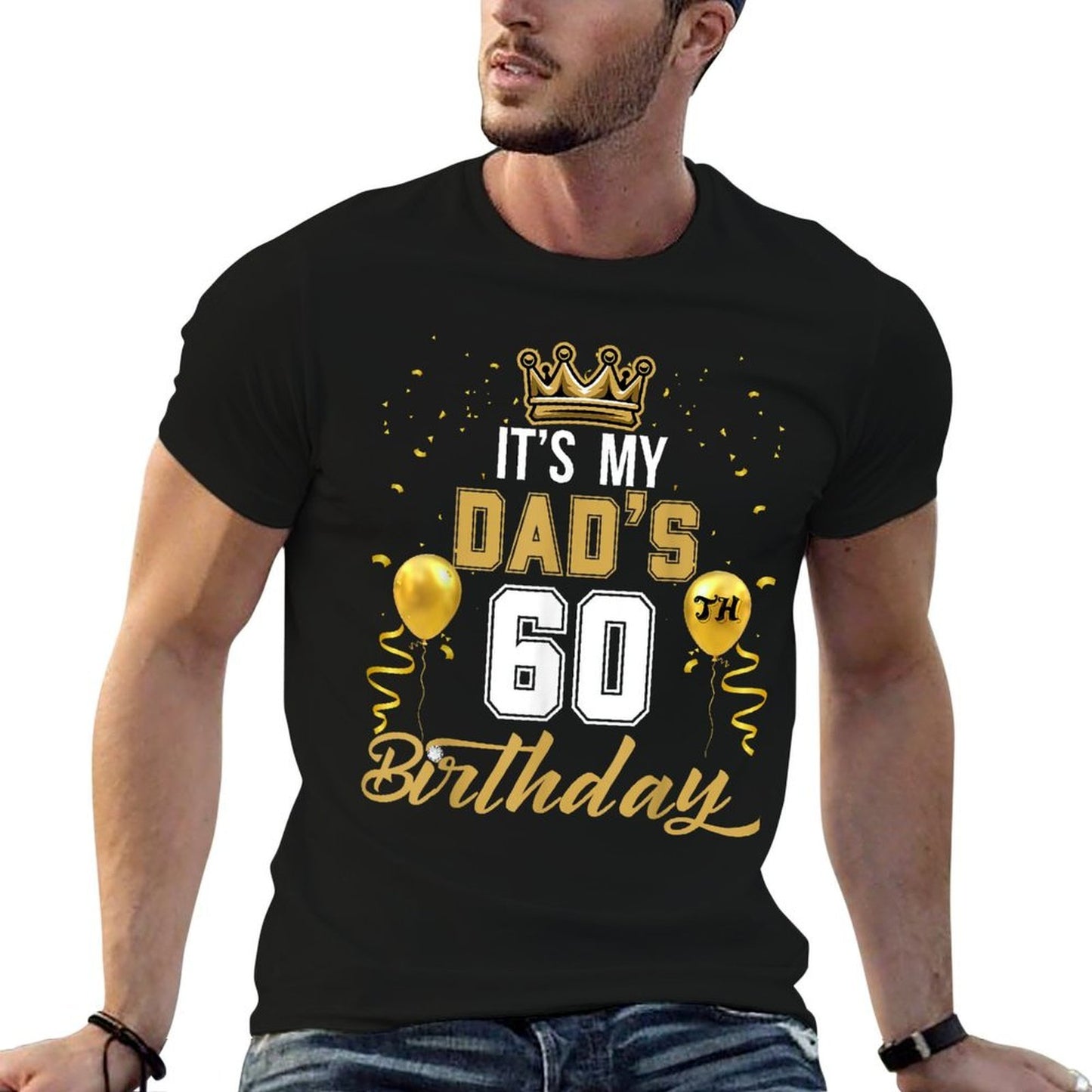 It's My Dad's 60th Birthday Ideas Celebrate Adults Vintage Cotton T-Shirt
