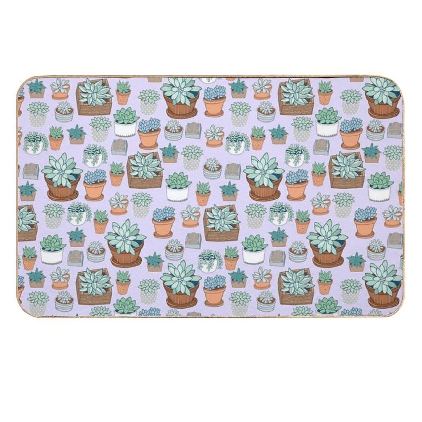 Succulent Love Easy To Clean Bath Mat