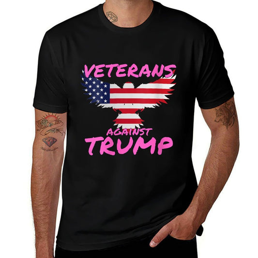 Womens Veterans Against Trump Funny Anti Trump Apparel  Wrinkle-resistant T-Shirt