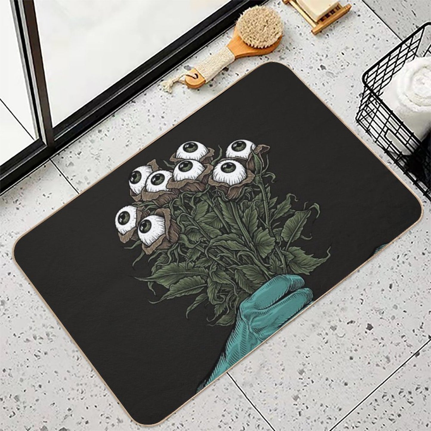Monster Bouquet Slip-Resistant Bath Mat