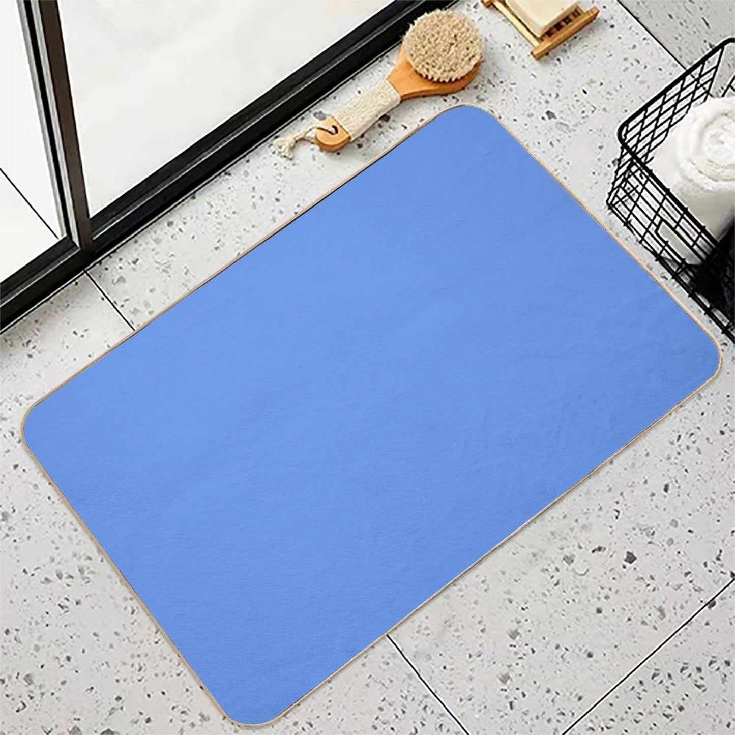 Cornflower Blue Anti-Trip Bath Mat