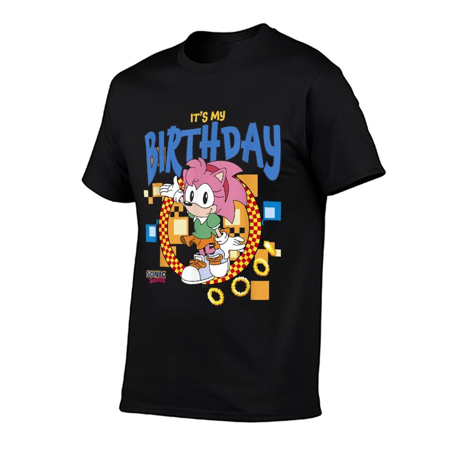 Sonic The Hedgehog Birthday It's My B-Day Amy Rose  Cotton T-Shirt